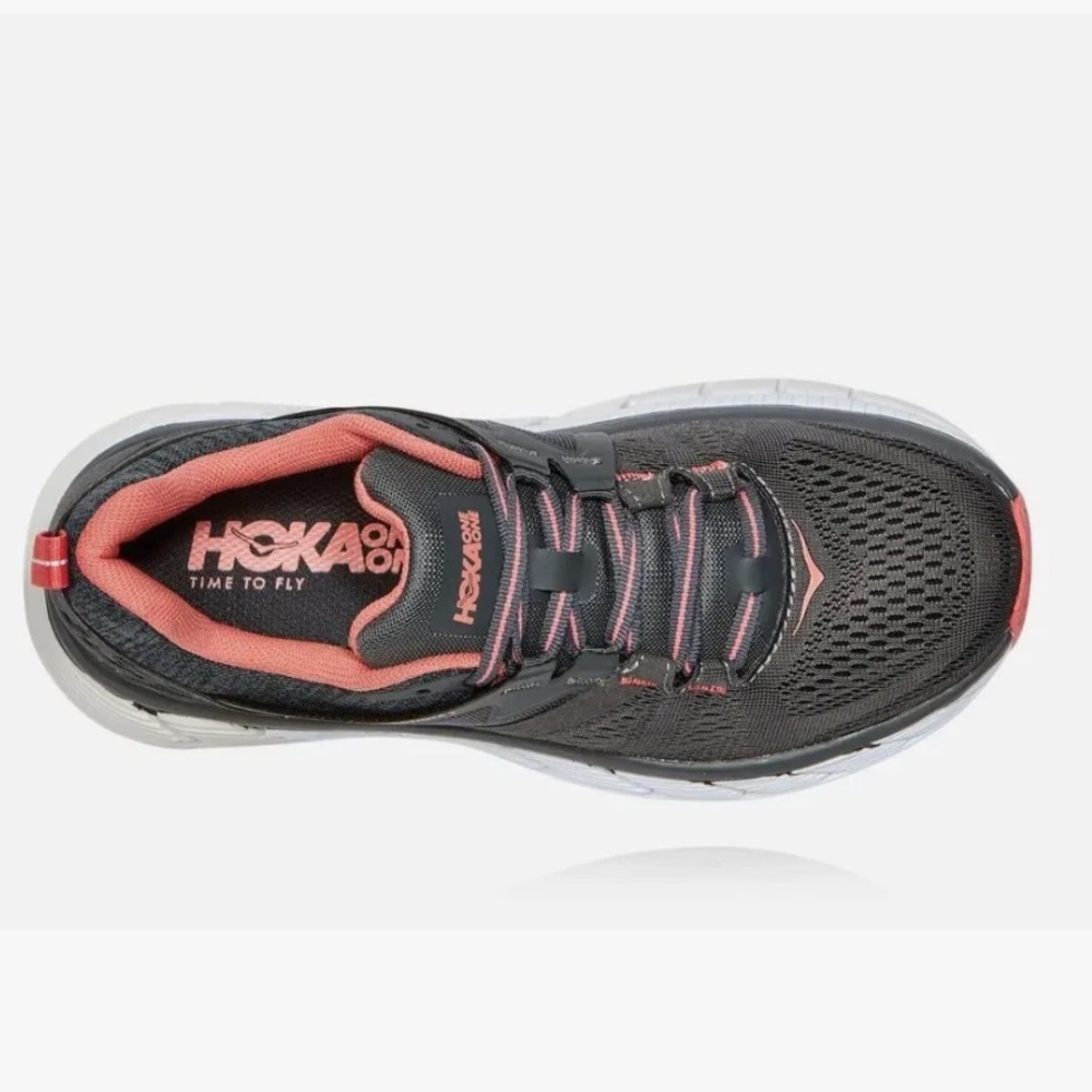 Hoka Women's Gray and Pink Running Shoes Gaviota 2